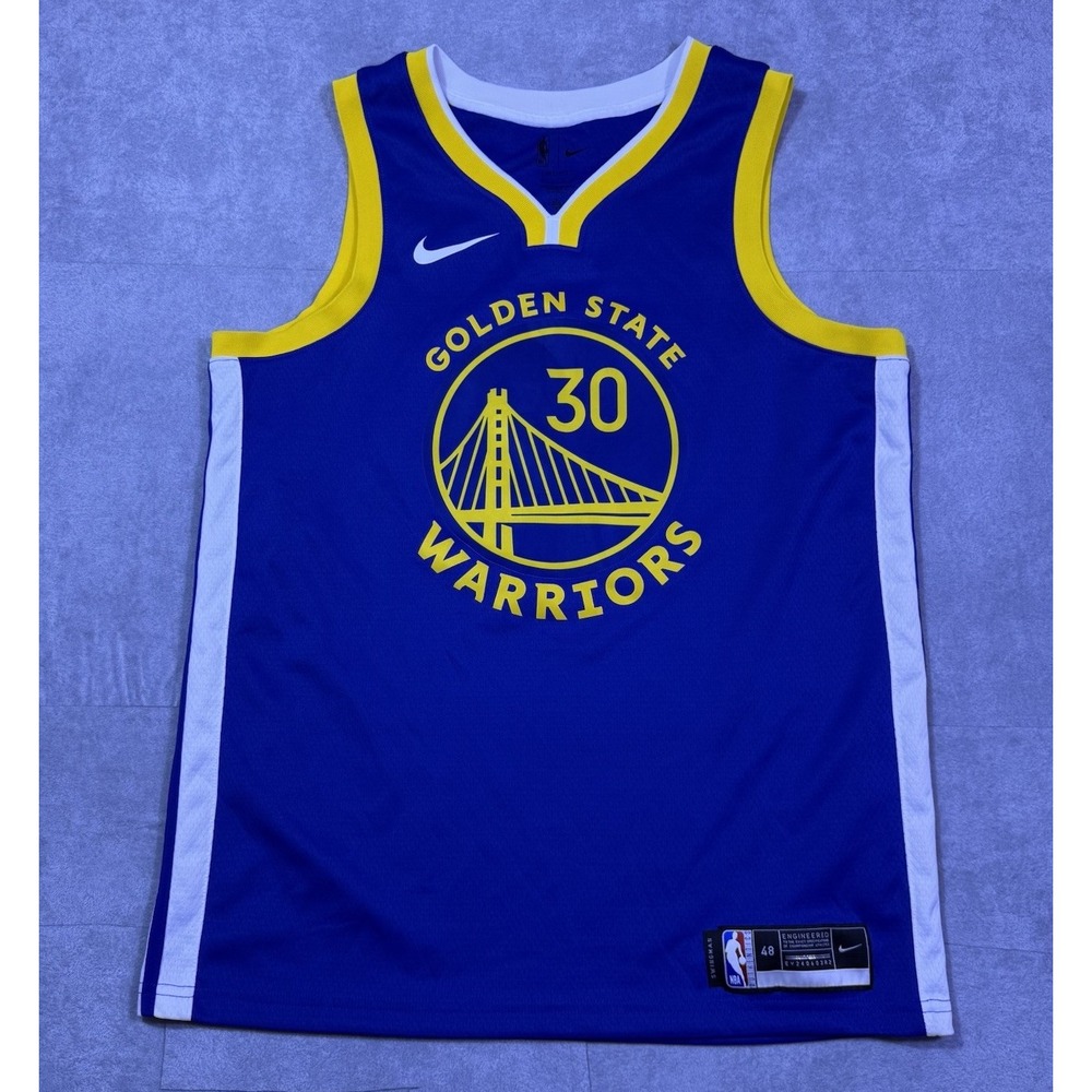 Nike Golden State Warriors Jersey Mens 48 L Steph Curry #30 Swingman Engineered